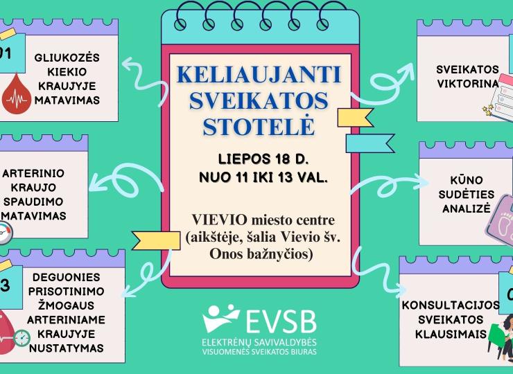 ,,Keliaujanti sveikatos stotelė" atkeliauja į Vievį