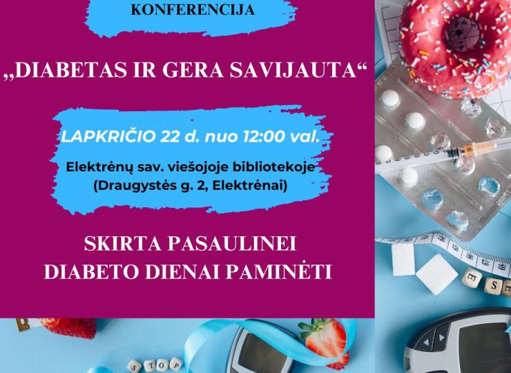 Kvietimas į nemokamą konferenciją "Diabetas ir gera savijauta"